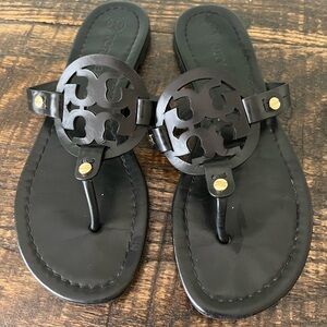 Tory Burch Miller Sandals size 7 in color perfect black